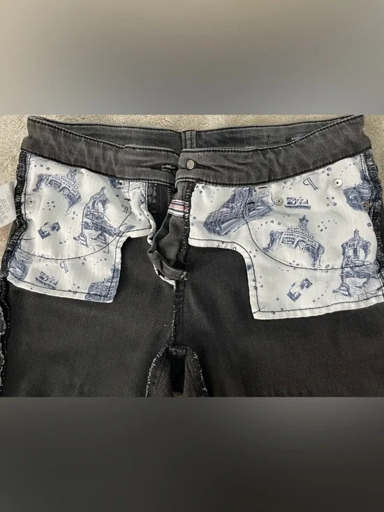 Anthropologie Pilcro Women’s Size 27 Midi Rise Straight Leg Jeans Black - Picture 13 of 16